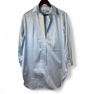 Vintage Oscar De La Renta Neiman Marcus Light blue satin night gown